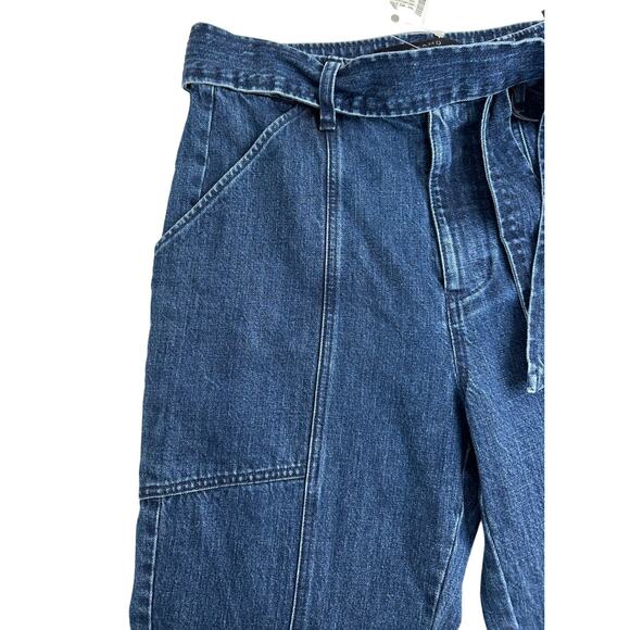 J Brand New! Athena Utility Tie Waist Jeans Blue Dark Wash Casual Stretch 26 - Picture 8 of 16